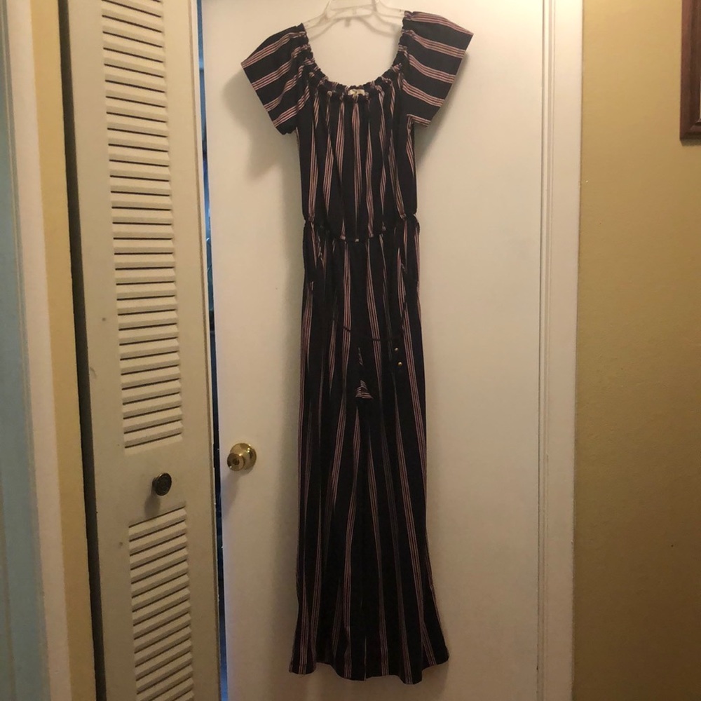Derek heart striped jumpsuit